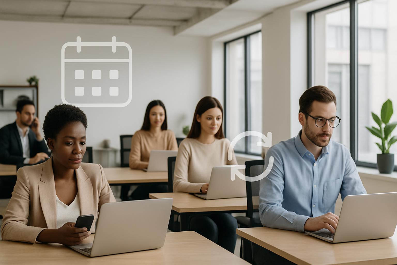 Office Hot-Desking and Calendar Sync for Hybrid Teams