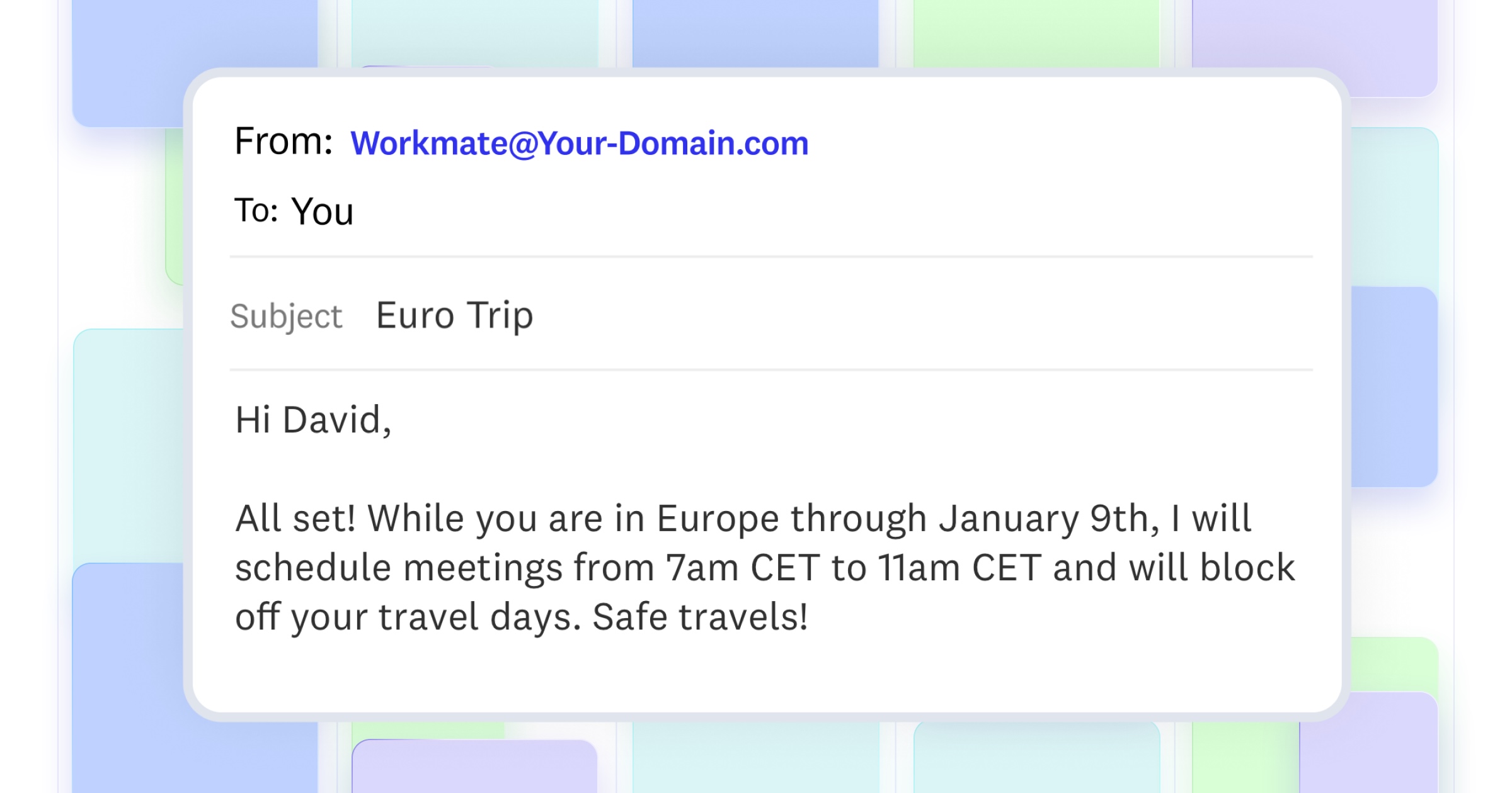 Jet Set! Update Your Settings Over Email When You Travel